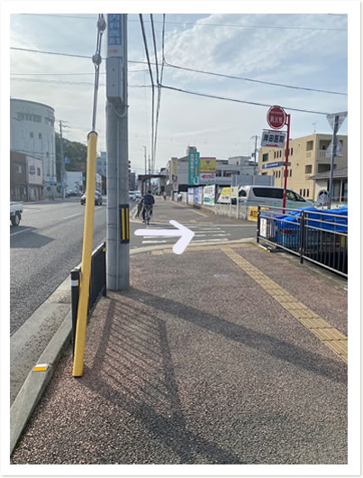 姫路教室専用駐車場までの道順写真-1